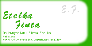 etelka finta business card